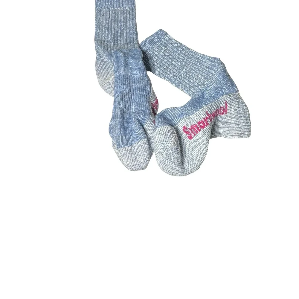 Smartwool Merino Wool Blend Crew Socks Blue Pink Marl Hiking Outdoor Mens Womens